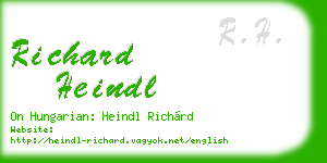 richard heindl business card