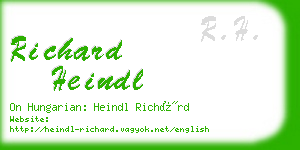 richard heindl business card